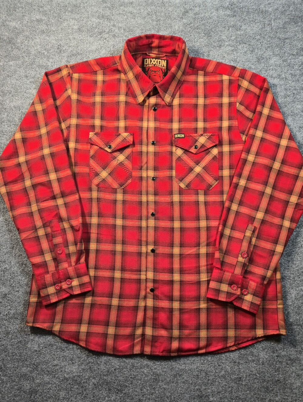 Dixxon Flannel Co Jarhead D-Tech Red Plaid Button Up XL